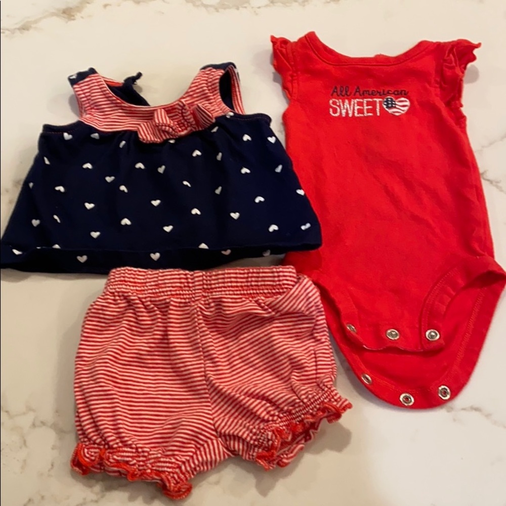 Newborn 4th of July matching set
